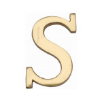 M Marcus Heritage Brass Letter S - Pin Fix 51mm